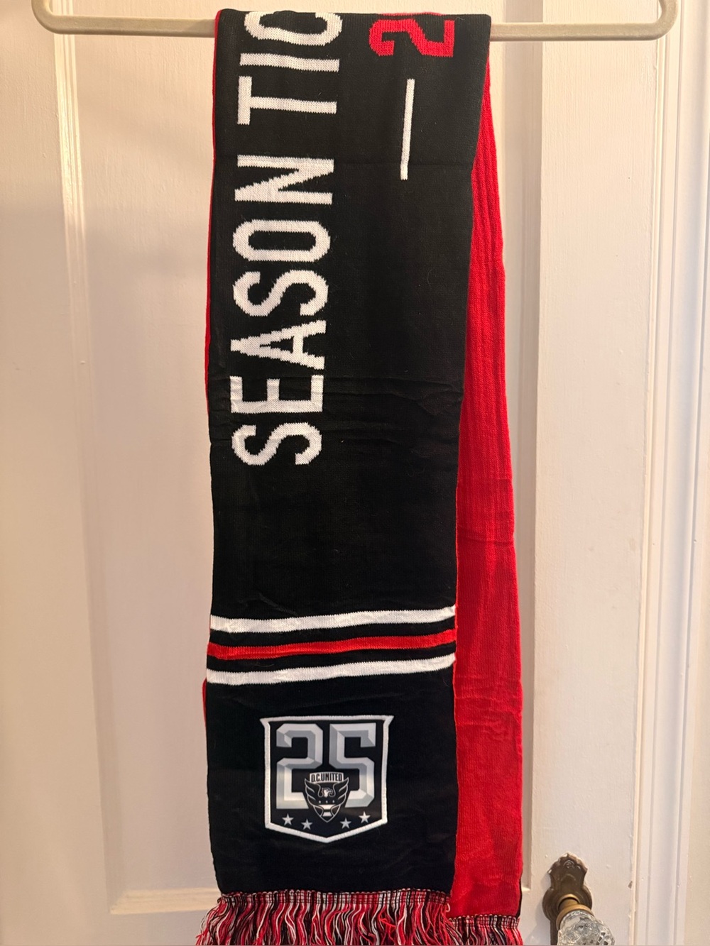 MLS DC United Reversible Knit Scarf with 25 Crest